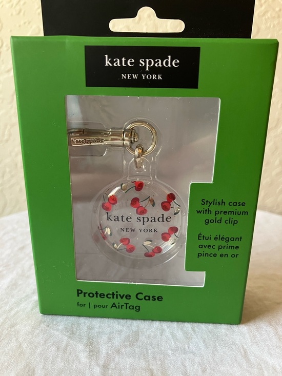 kate spade Other - Kate Spade: Cherry Protective Case- AirTag- Gold Tone